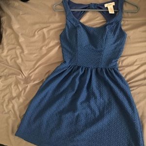 Candies Blue Textured Dress
